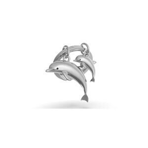 Metalmorphose 3D Dolphin Mother & Child Keychain
